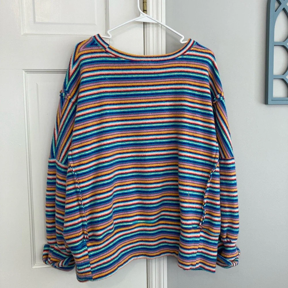 Fantastic Fawn Multicolor Striped Crew Neck Sweater - Picture 4 of 5